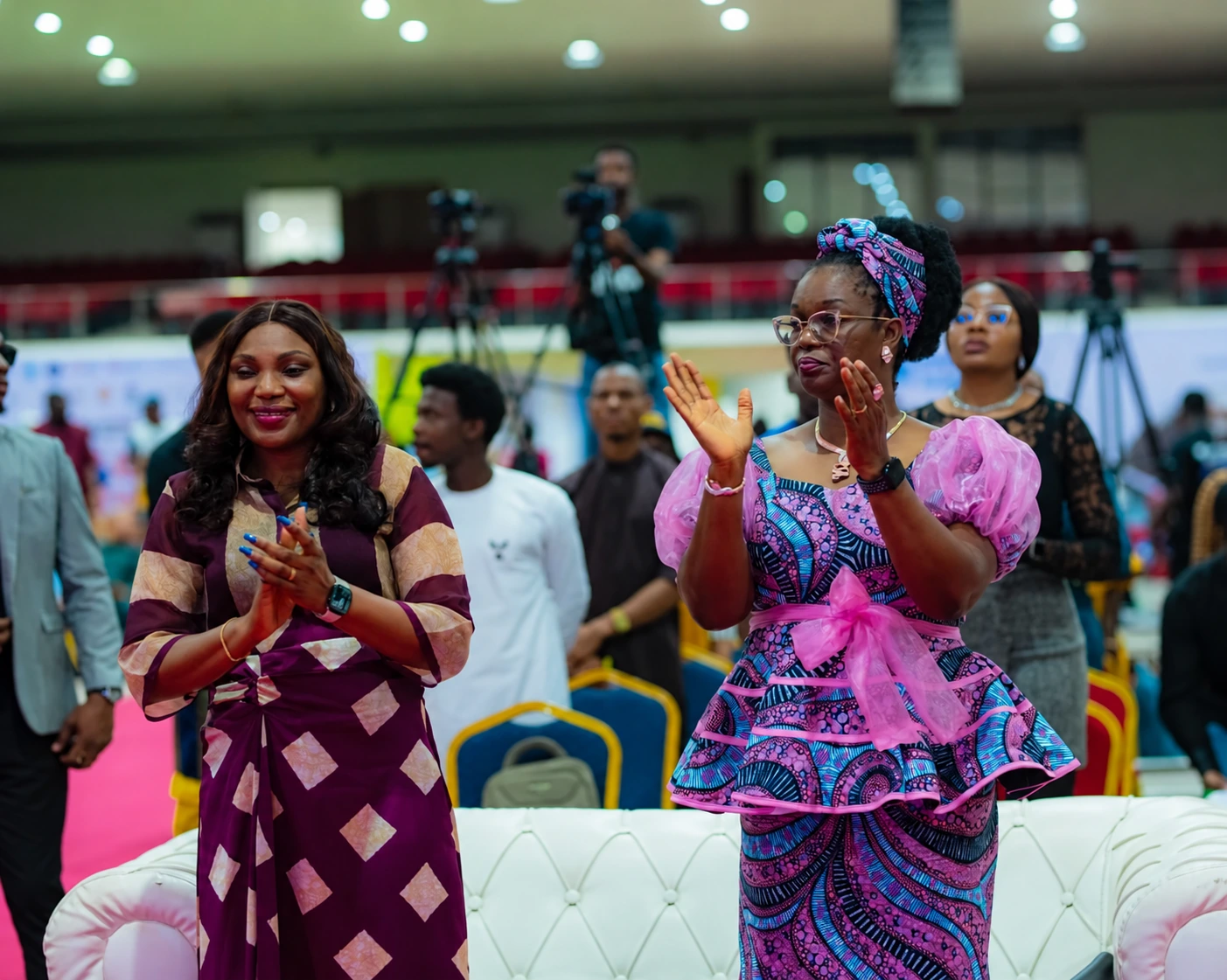 Participants applauding at a previous Pivot gathering